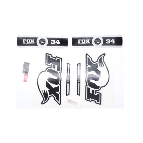 Fox Fork Decal 34 B/W Performance Series Stickers
