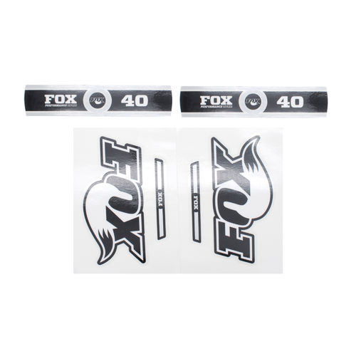 Fox Fork Decal 40 B/W Performance Series Stickers