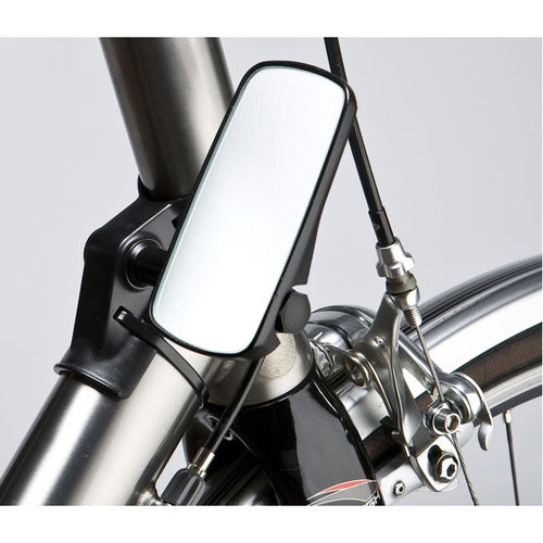 M Part Adjustable mirror for head tube fitment wide black
