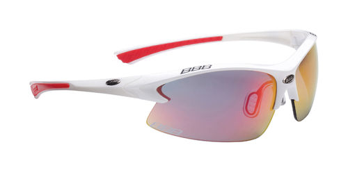 BBB BSG-38S - Impulse Sport Glasses White Smoke Red Lens