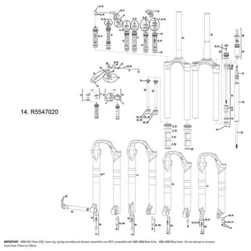 RockShox Compression Knob Kit MoCo DNA SID RL Revelation RL