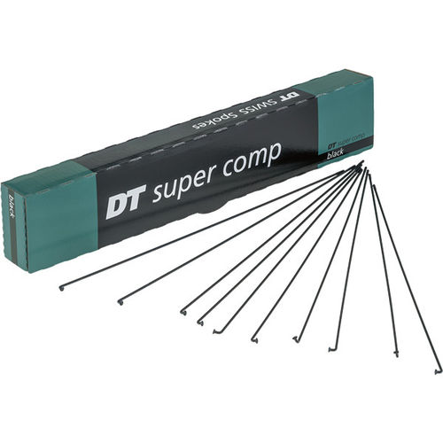 DT Swiss Super Comp black spokes 14 / 16 / 15 g = 2 / 1.7 / 1.8 mm