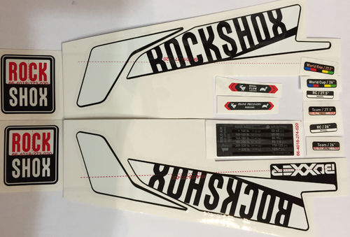 RockShox Decal Kit BoXXer 26"/27.5" White/Black Lower Leg
