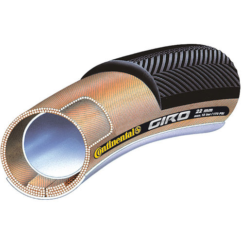 Continental Giro 28" x 22mm Black / Tranparent Skin Tubular Tyre