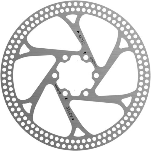 Aztec Stainless steel fixed disc rotor with circular cut outs - 160 mm