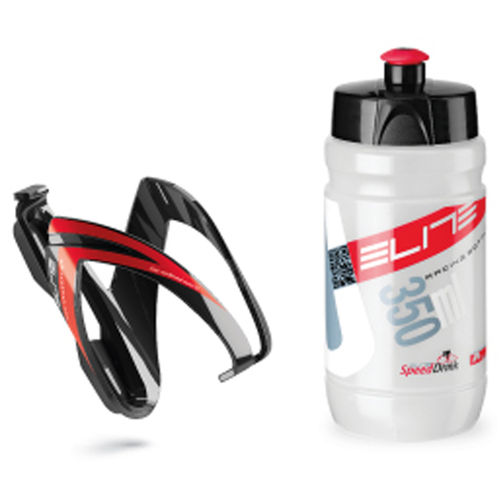 Elite Ceo youth bottle kit includes cage and 66 mm, 350 ml bottle