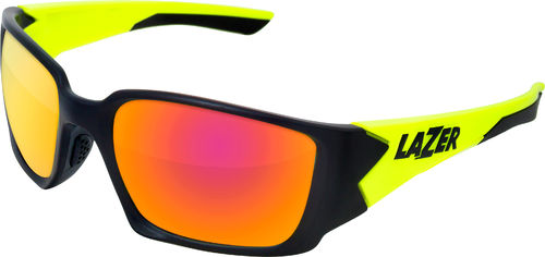 Lazer Krypton KR1 Matt Black / Flash Yellow frame grey + rainbow lens triple pack Glasses