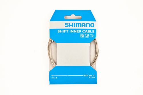 Shimano Road / MTB stainless steel gear inner wire 1.2 x 2100 single