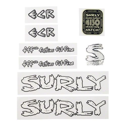 Surly Frame Decal Kit, ECR - Complete inc. Headtube Badge