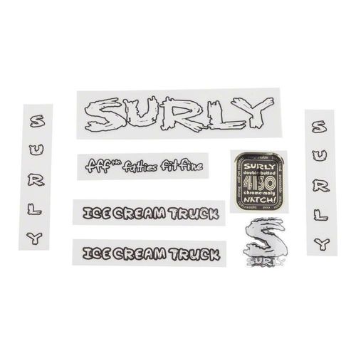 Surly Frame Decal Kit, Ice Cream Truck - Complete inc. Headtube Badge