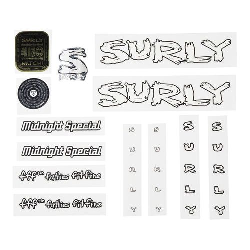 Surly Frame Decal Kit, Midnight Special - Complete inc. Headtube Badge