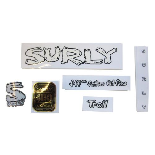 Surly Frame Decal Kit, Troll - Complete inc. Headtube Badge