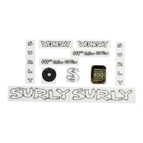 Surly Frame Decal Kit, Wednesday - Complete inc. Headtube Badge