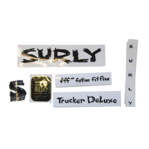 Surly Frame Decal Kit, Trucker Deluxe - Complete inc. Headtube Badge
