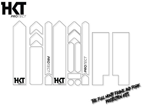 HKT PROTECT FULL MONTY FRAME AND FORK PROTECTION KIT CLEAR
